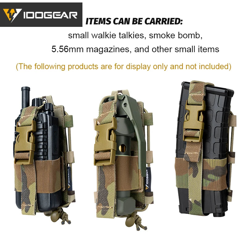 IDOGEAR Tactical Radio Pouch – MOLLE Walkie Talkie Holder for BAOFENG UV5R UV82