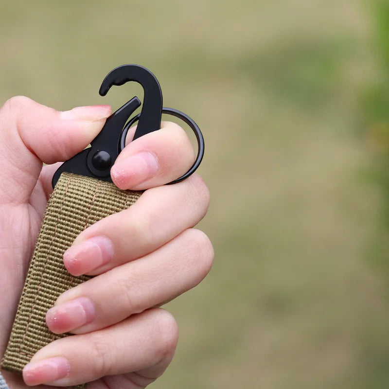 LISM Tactical MOLLE Clip Buckle – Nylon Belt Keychain Holder for Outdoor & Camping