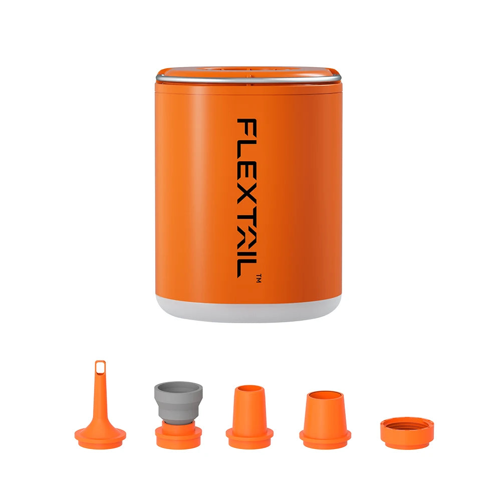 FLEXTAILGEAR TINY PUMP 2X – Portable Air Pump with Camping Light & 1600mAh Battery