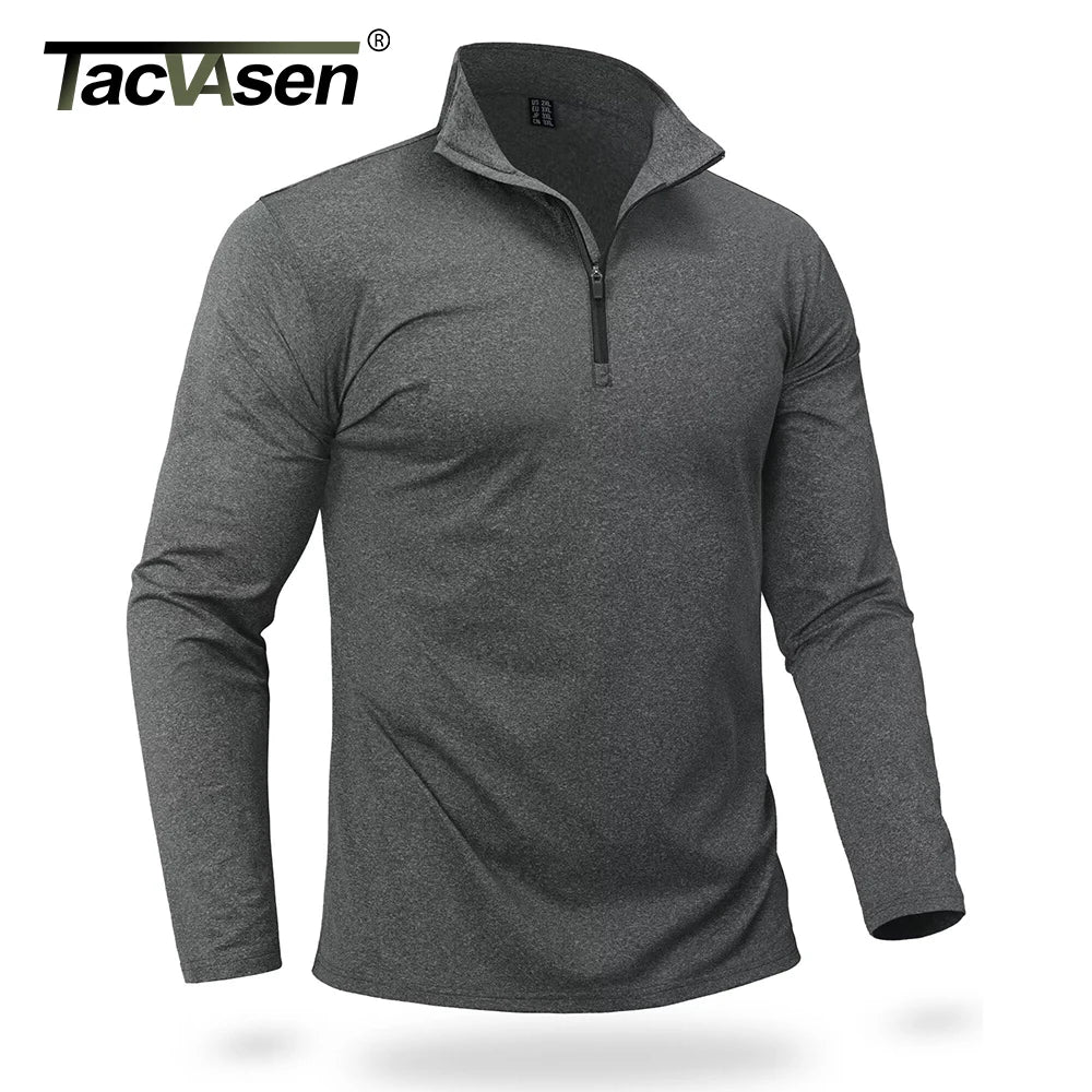 TACVASEN Men's 1/4 Zip Thermal Sports Sweater - Breathable Athletic Pullover for Gym & Outdoor Activities
