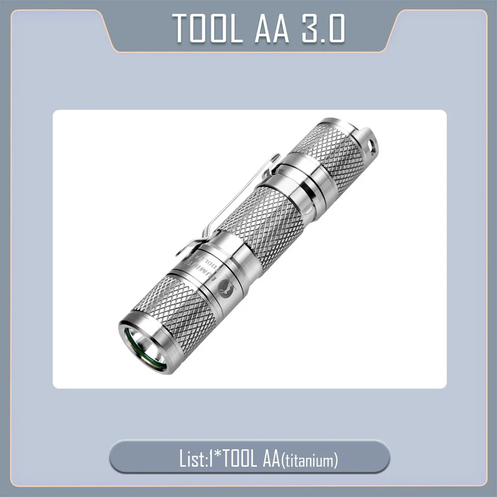 LUMINTOP TOOL AA 3.0 Titanium Flashlight – 900 Lumen Rechargeable EDC Torch for Outdoor Use
