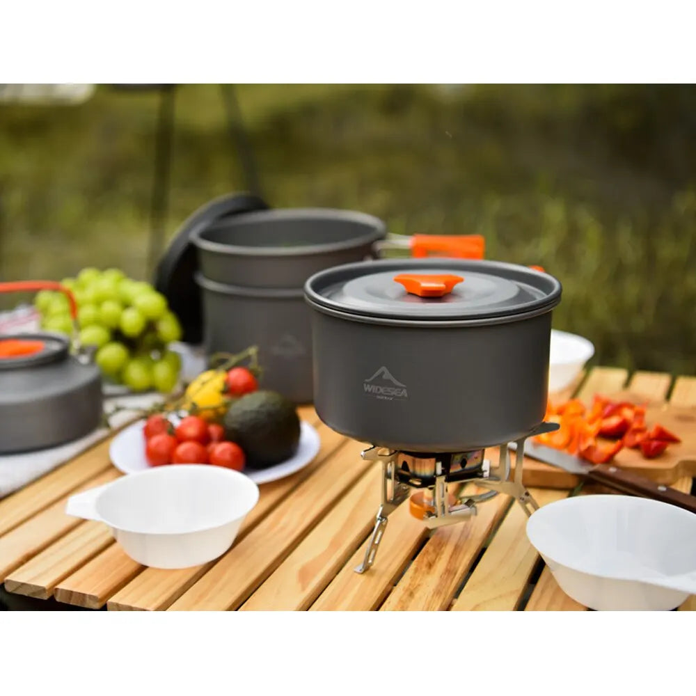 WIDESEA Camping Cookware Set Foldable Aluminium for Outdoor Cooking