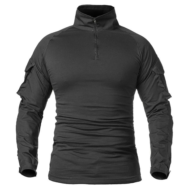 REFIRE GEAR Men's Combat Shirt - 1/4 Zip Ripstop Cotton Tactical Shirt for NZ Hunting