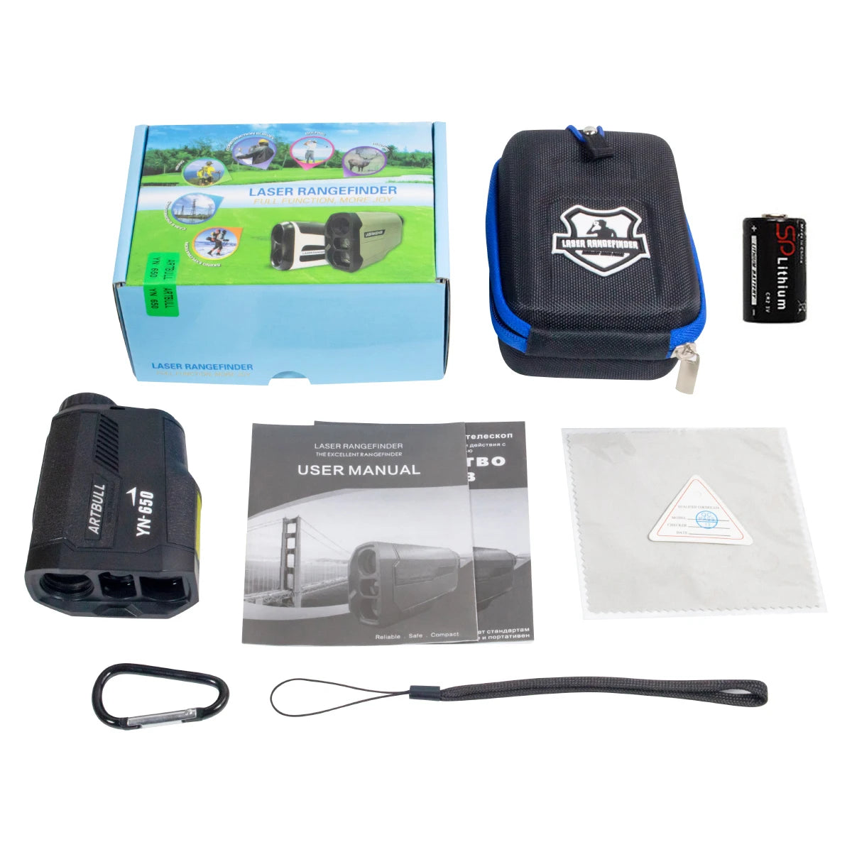 ARTBULL 1000m Golf Rangefinder with Flag Lock & Slope