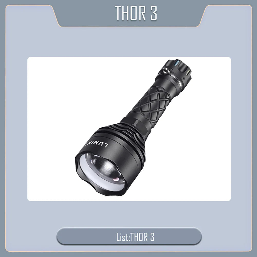 LUMINTOP THOR 3 LEP Flashlight – 2500m Beam Distance High-Intensity Torch for Outdoor Use