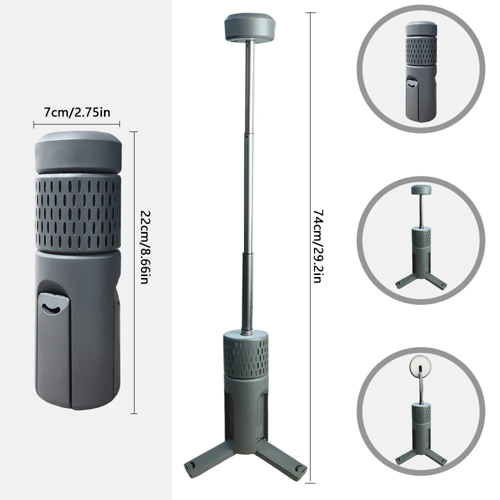 NEWSTYLE Telescopic LED Camping Lantern - Rechargeable Tripod Light with Flashlight Function