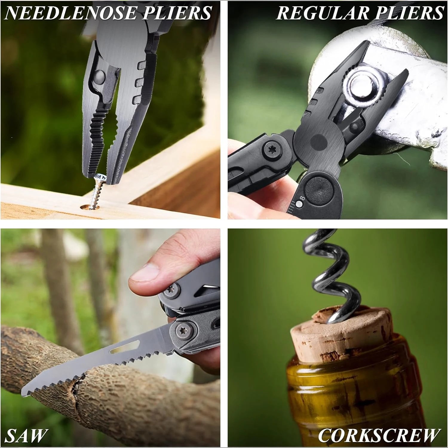 SANKE RESCUE Stainless Steel Folding Multi-Tool – 21-in-1 Camping & Survival Gear