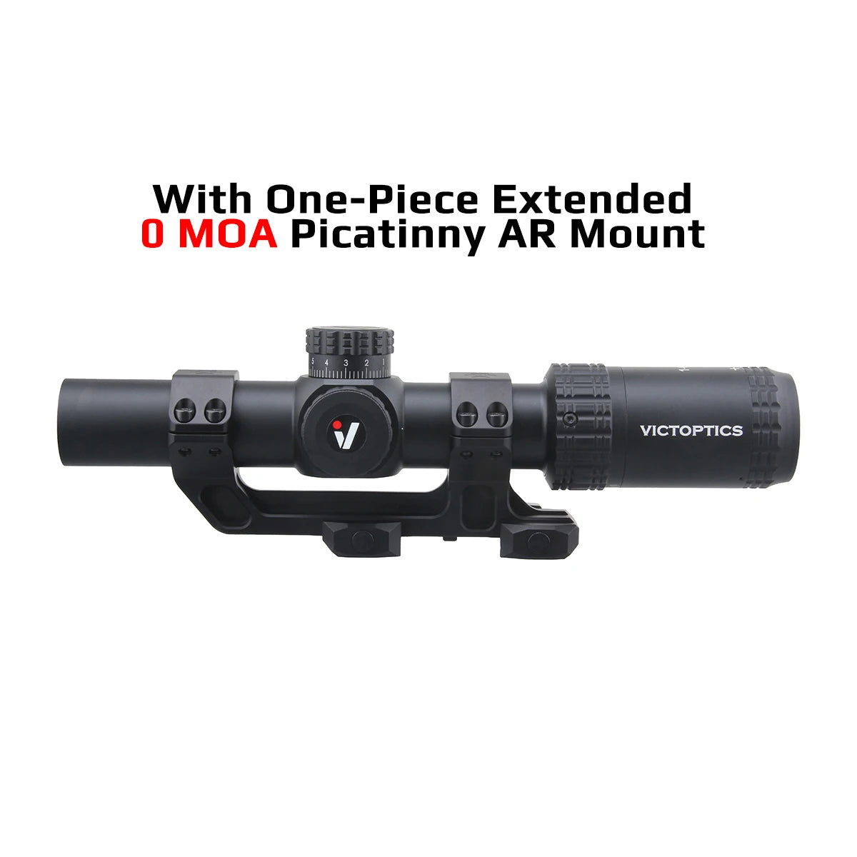 VICTOPTICS S6 1-6×24i LPVO Rifle Scope - Fiber Reticle with Ultra Bright Dot for AR Series