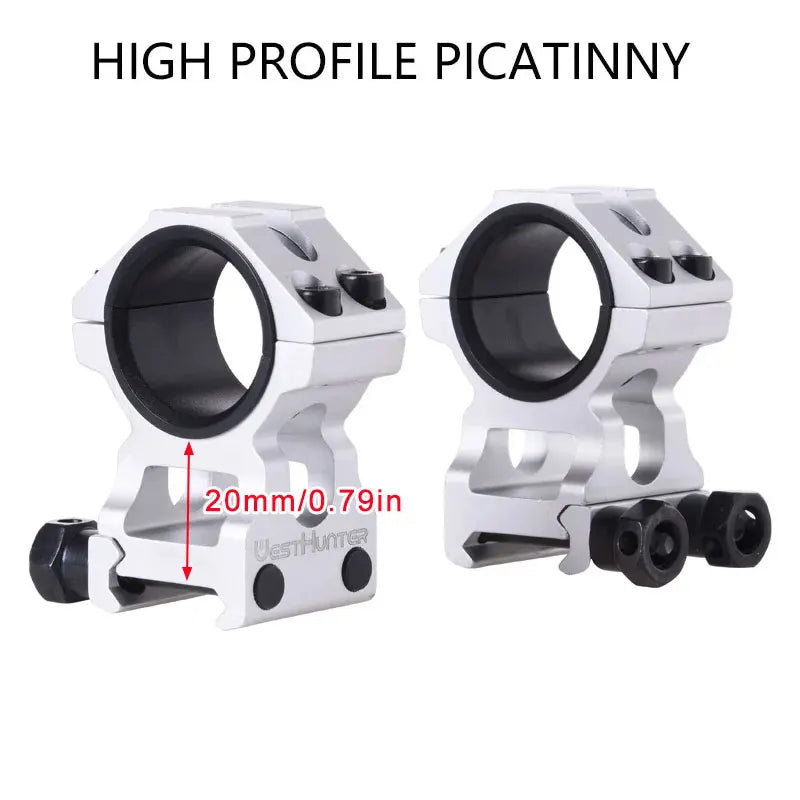 WESTHUNTER Universal Tactical Rifle Scope Mounts – Dual Rings for 25.4MM/30MM Scopes