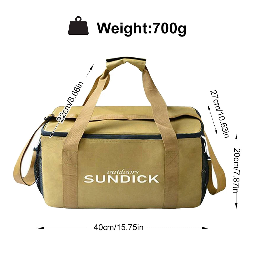 WESTTUNE Portable Camping Storage Bag – Large-Capacity Travel Organiser for Tableware & Cookware