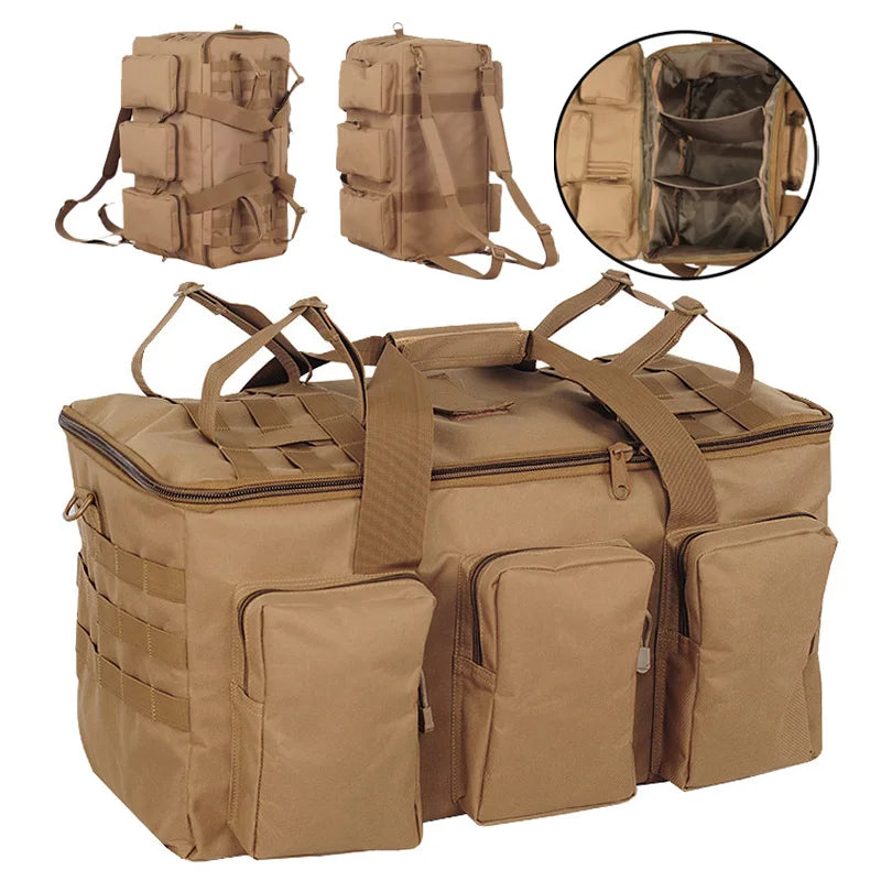 SCIONE 55L Duffel Bag – Tactical Backpack for Travel, Camping, Hiking, and Gym