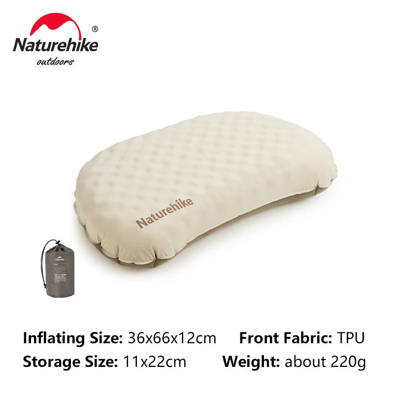 NATUREHIKE Feather Bone 2-in-1 Inflatable Foam Pillow Waterproof Camping Travel Cushion