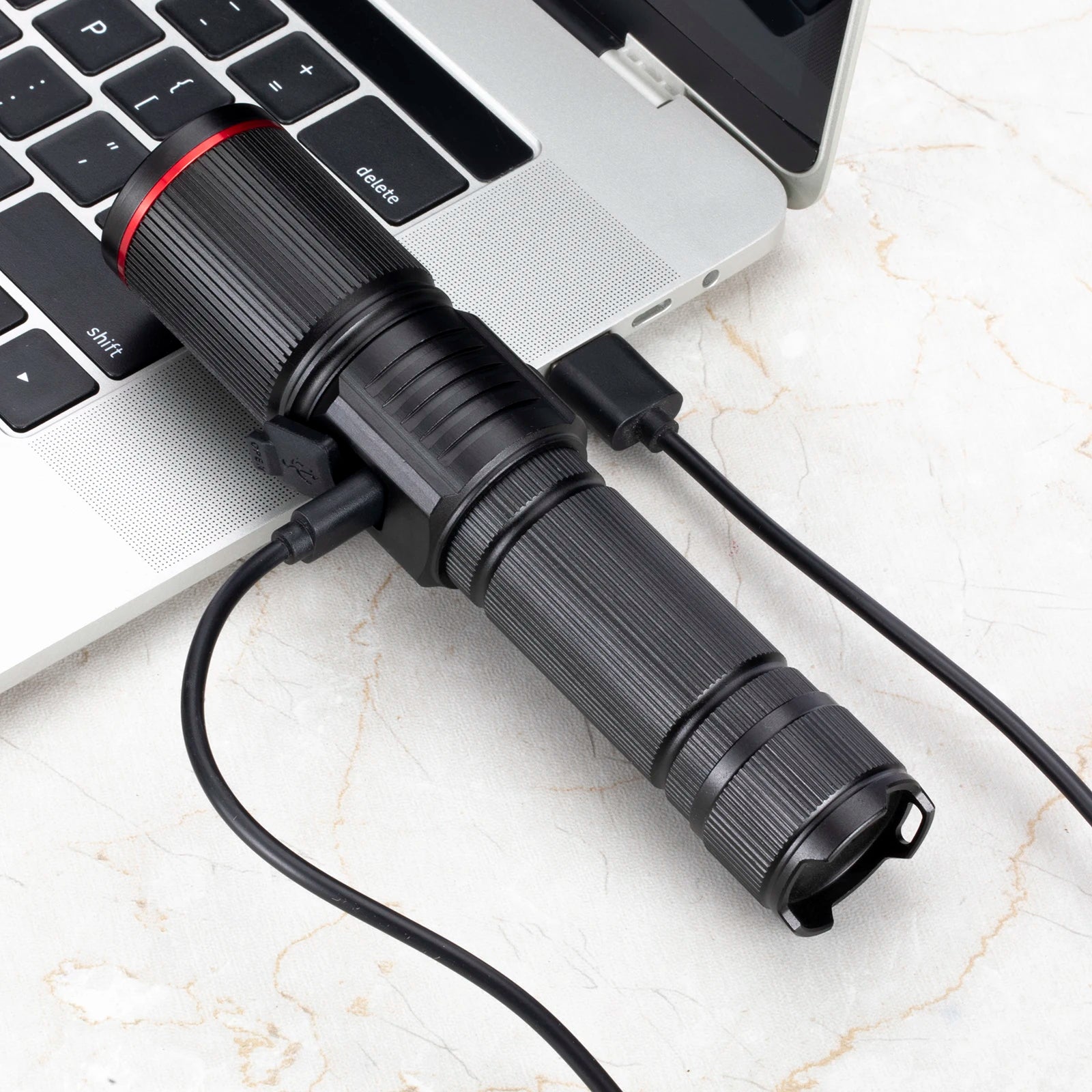 ALONEFIRE 20W Zoom LED Flashlight – USB Rechargeable High-Power Torch