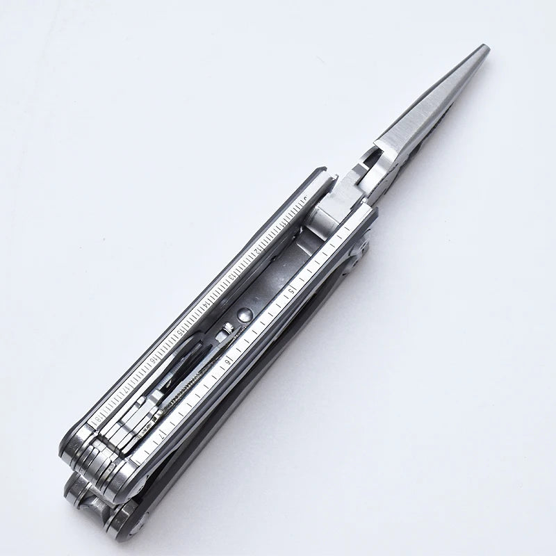 DAICAMPING DL7 Multi-Tool with Titanium Alloy Handle, Folding Knife, Pliers, and Scissors for Camping