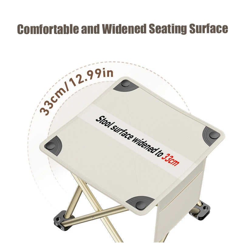 WESTTUNE Portable Folding Camping Stool – Lightweight Collapsible Seat for Hiking, Fishing & Travel
