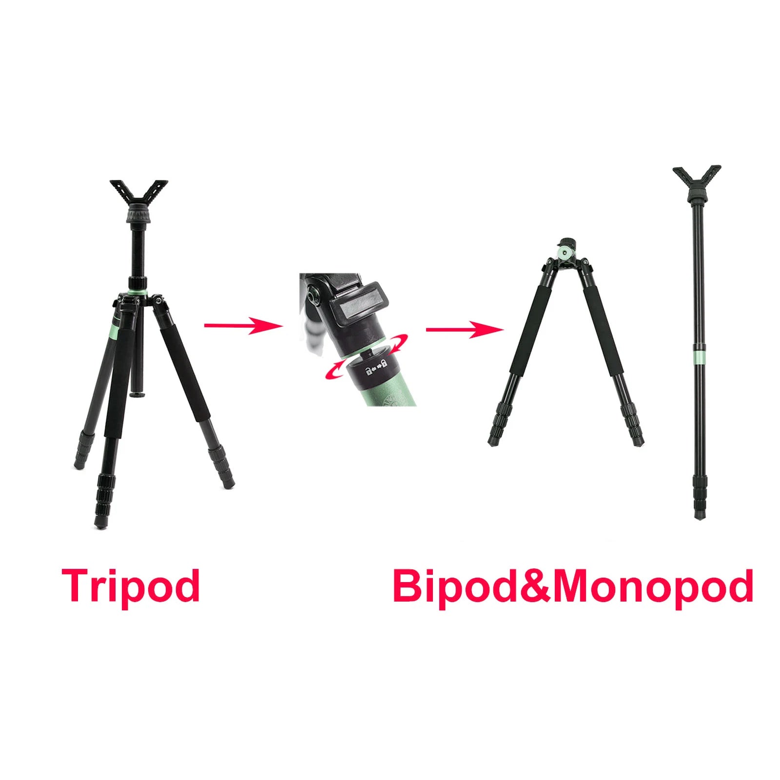 Professional Aluminium Shooting Tripod – Adjustable V Yoke Rest for Hunting Outdoors