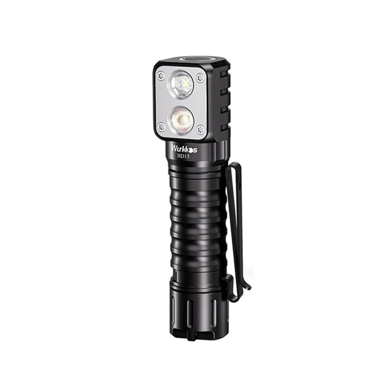 WURKKOS HD15 2000 Lumen USB-C Rechargeable Dual LED Headlamp with Red Light Option