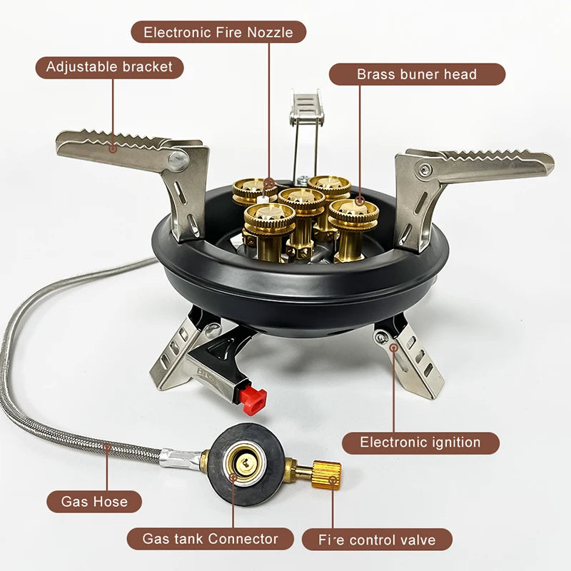 BRS BRS-201A Portable Camping Gas Stove 16000W with Piezo Ignition