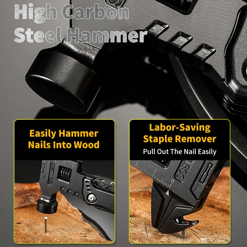 New Multifunctional Wrench Hammer Knife Pliers – Stainless Steel Multi-tool