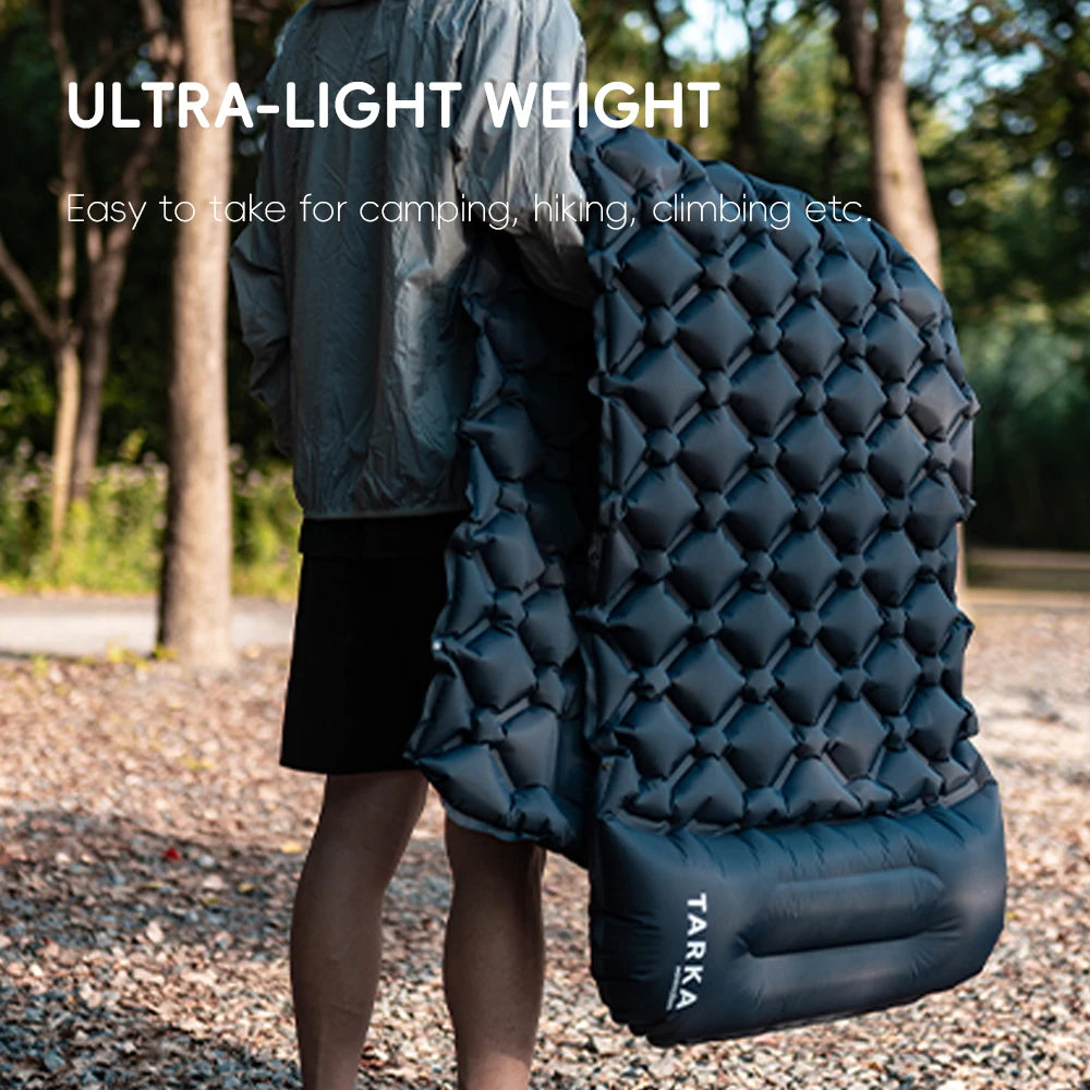 TARKA Inflatable Camping Mat – Self-Inflating Air Cushion with Pillow for Hiking & Climbing