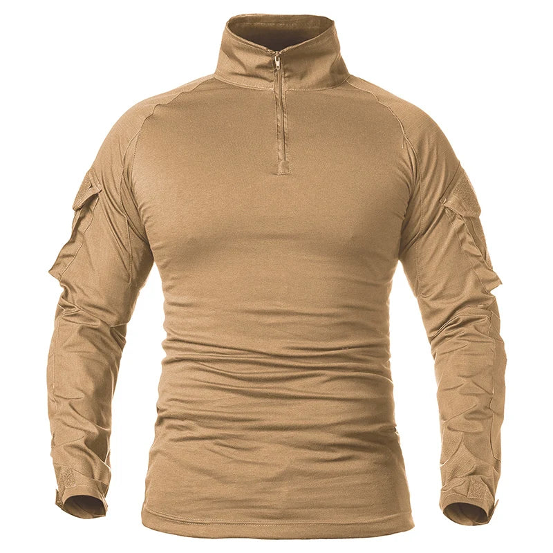 REFIRE GEAR Men's Combat Shirt - 1/4 Zip Ripstop Cotton Tactical Shirt for NZ Hunting