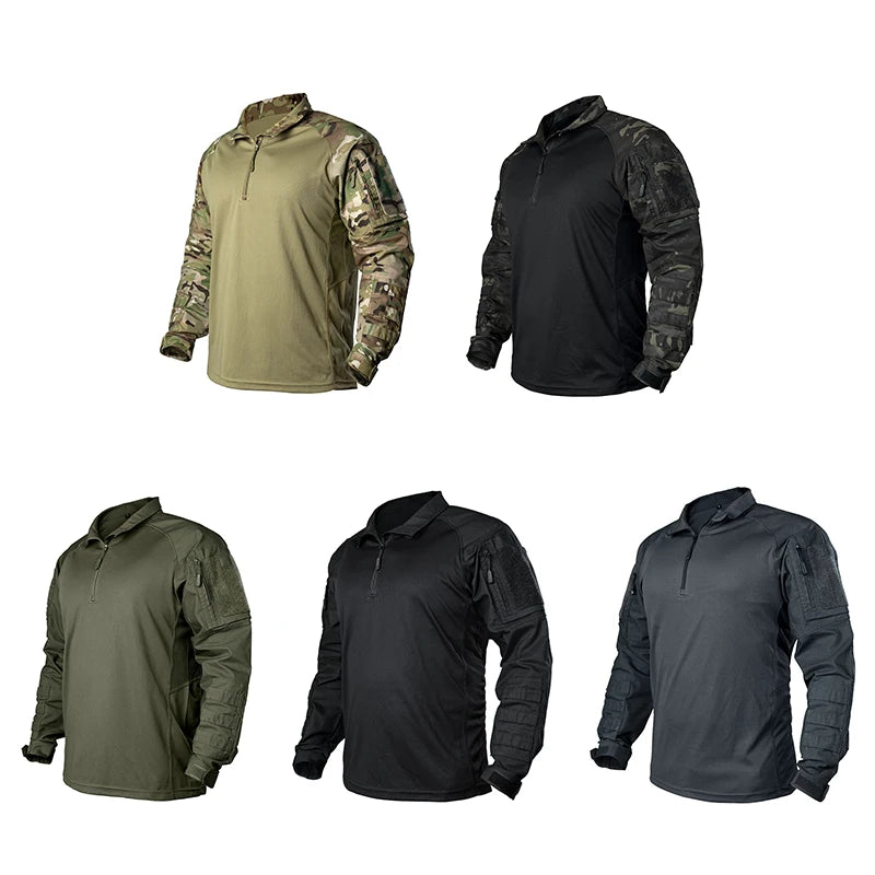 IDOGEAR UFS Tactical Shirt – Breathable Combat BDU with Elbow Pads