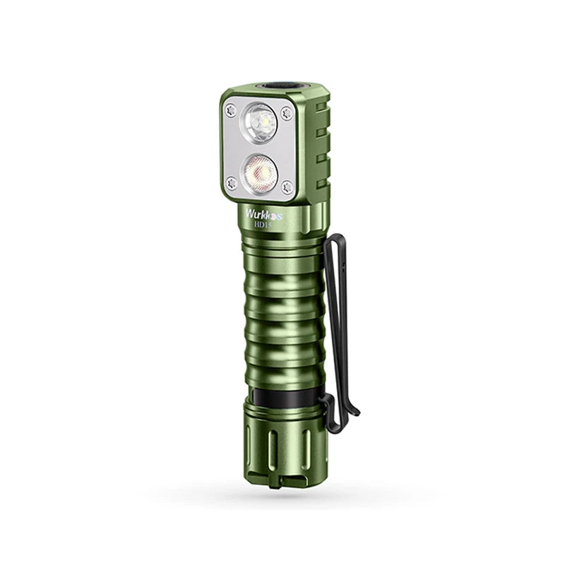 WURKKOS HD15 2000 Lumen USB-C Rechargeable Dual LED Headlamp with Red Light Option