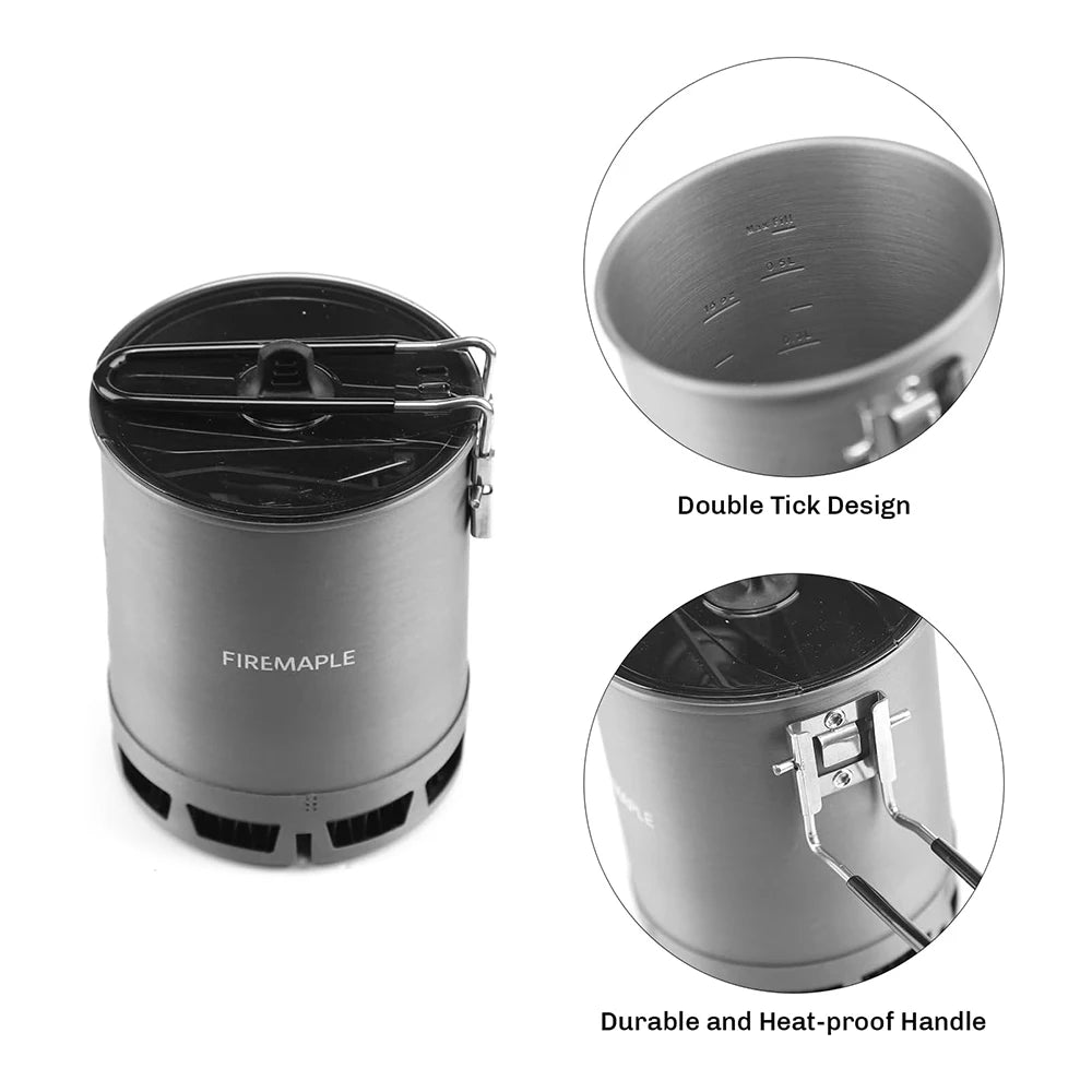 FIRE-MAPLE 600ml G3 Petrel Ultralight Pot – High-Efficiency Heat Exchanger for Hiking & Travel