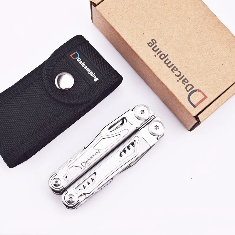 DAICAMPING DL1 Multifunctional Folding Knife and Pliers with Extra Cutter and Screwdriver Set