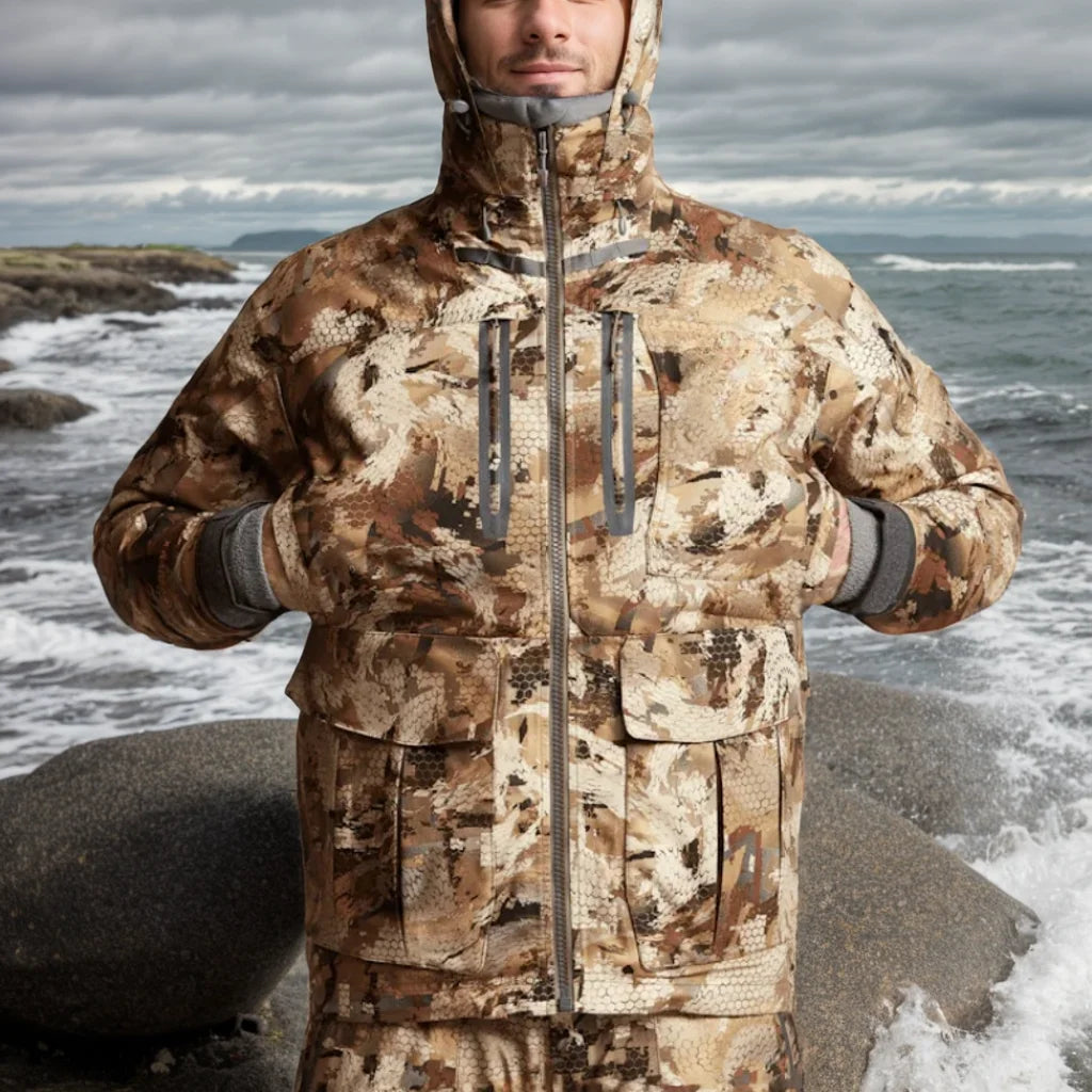 AINFAD Northern Aerolite Insulated Jacket - Winter Duck Hunting Swamp Camouflage Suit for Extreme Conditions