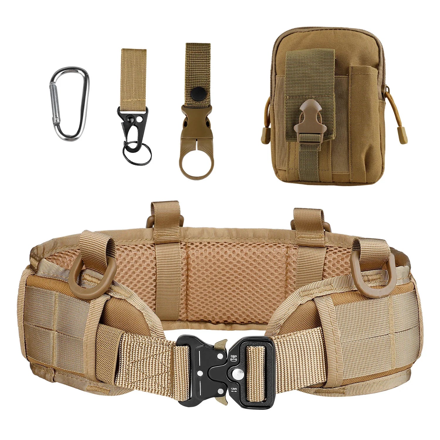 JSJM Tactical Belt Adjustable Padded Belt for Hunting and Outdoor Use