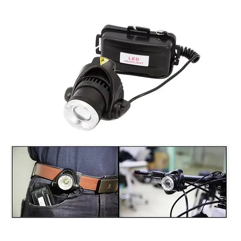 Rechargeable LED Headlamp – Super Bright, Zoomable Fishing & Camping Headlight, Telescopic Zoom