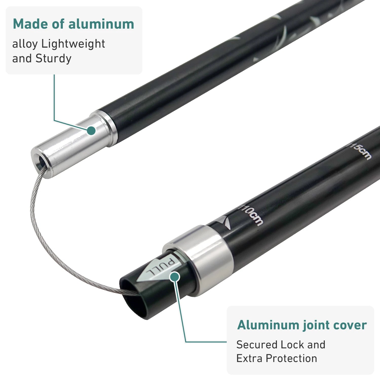 WESTTUNE 5-Section Telescopic Trekking Pole – Lightweight Adjustable Hiking & Walking Stick