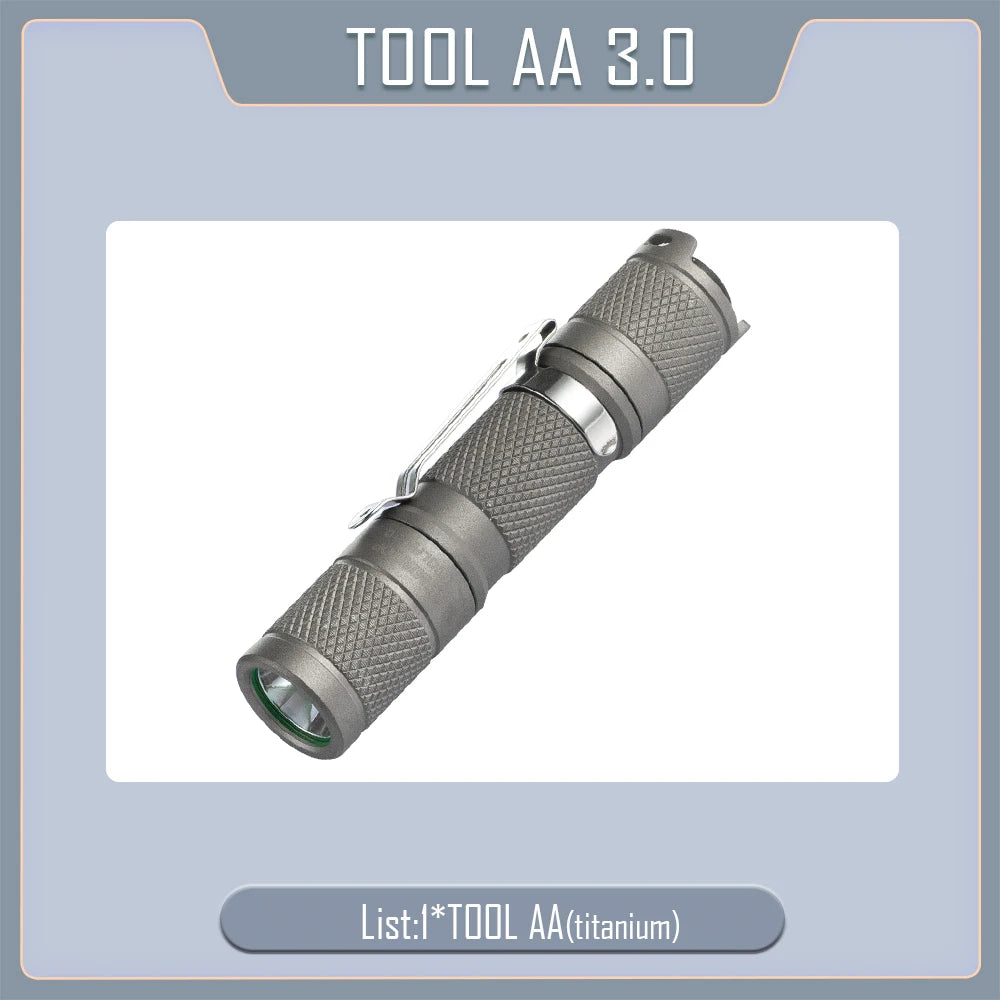 LUMINTOP TOOL AA 3.0 Titanium Flashlight – 900 Lumen Rechargeable EDC Torch for Outdoor Use