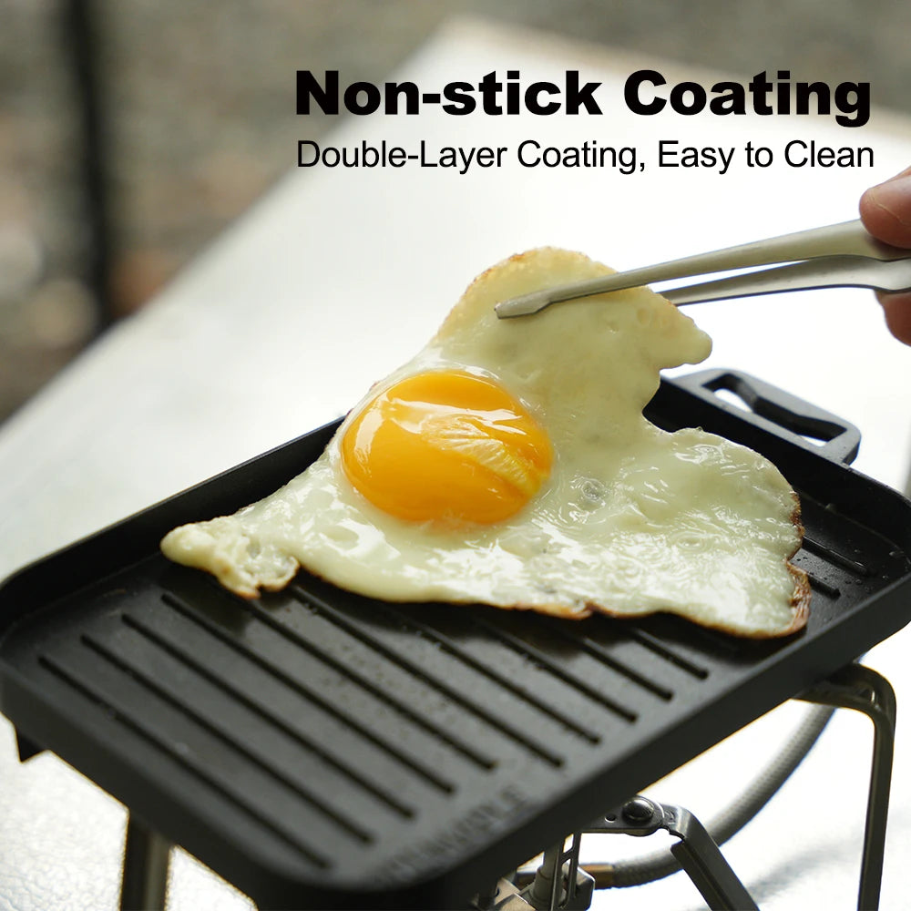 FIRE MAPLE Mini Grill Plate Set – Non-Stick, Heat-Resistant BBQ Pan for Outdoor Cooking