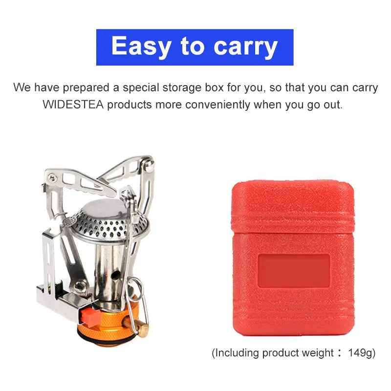 WIDESEA Foldable One-Piece Gas Stove – Portable Butane Camping Burner