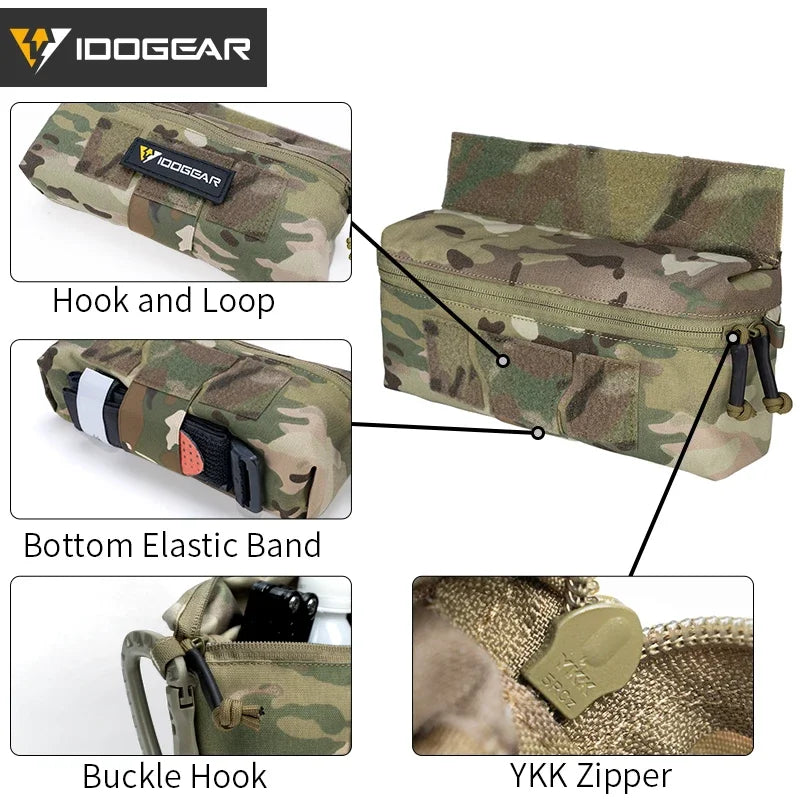IDOGEAR Tactical Mini Dangler Drop Pouch – Compact MOLLE Abdominal Fanny Pack