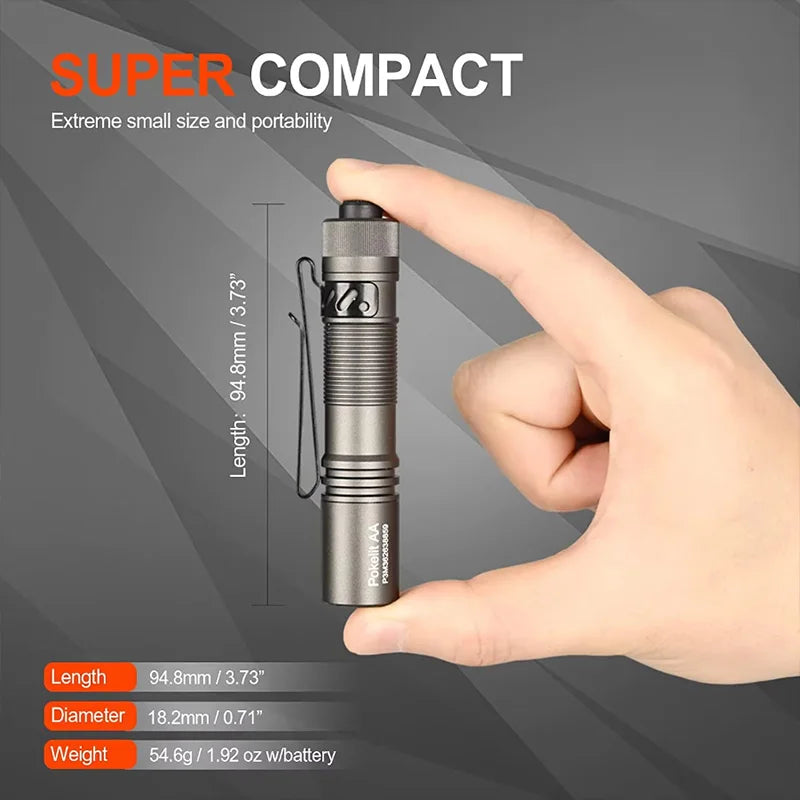 ACEBEAM Pokelit AA 14500 Mini Flashlight – 1000 Lumens, USB-C Rechargeable