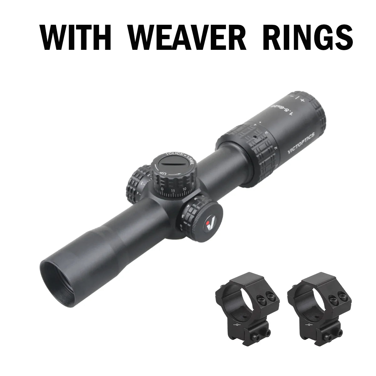 VICTOPTICS S4 1.5-6×28 SFP Riflescope - Illuminated Variable Scope with Turret Lock for AR Series