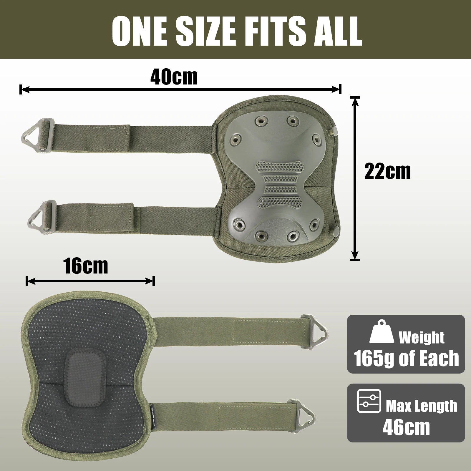 Heavy Duty Tactical Knee Pads – Foam Padded Combat Gear for Hunting and Outdoor Use