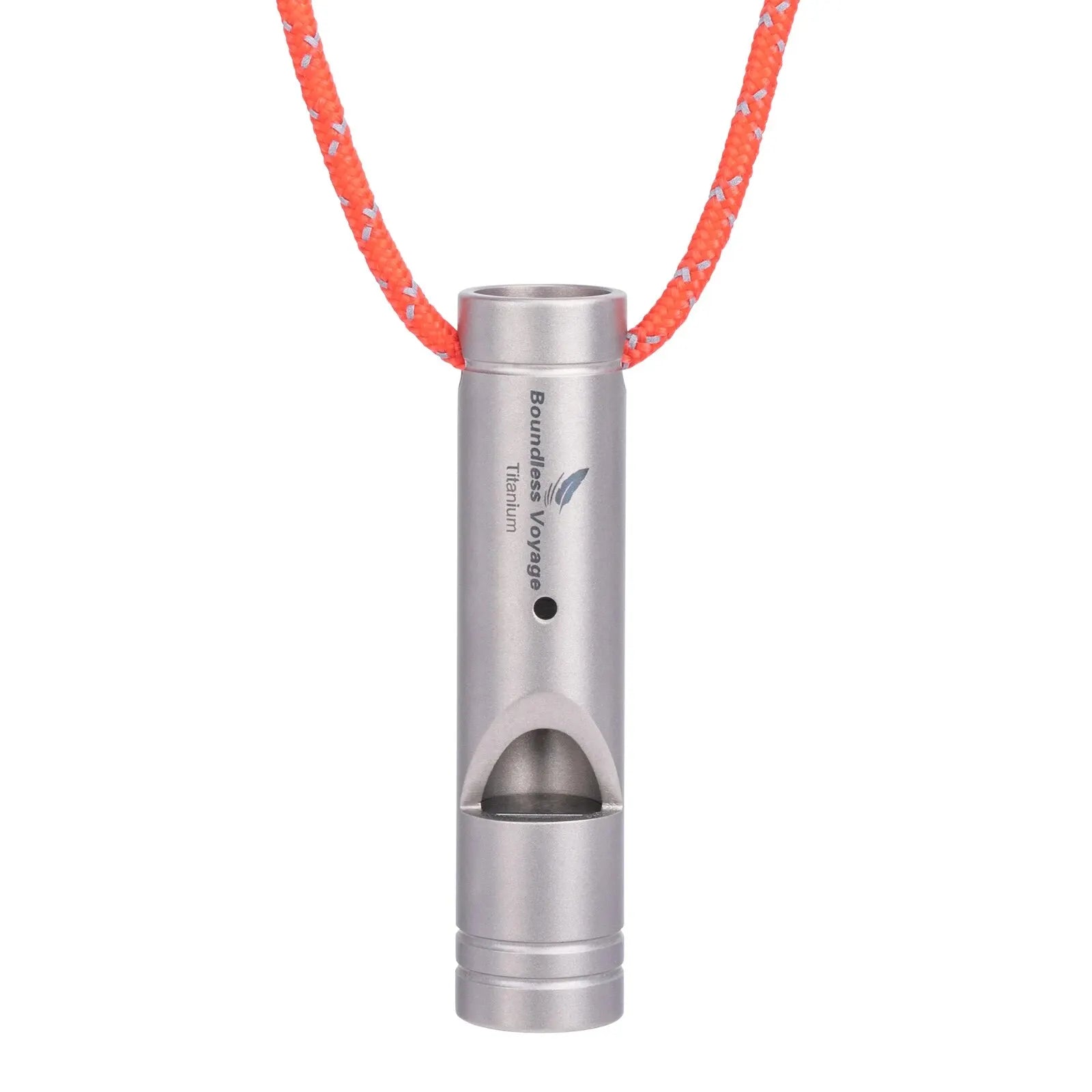 BOUNDLESS VOYAGE Titanium Emergency Whistle – Ultra-Loud Survival & Outdoor Safety Whistle