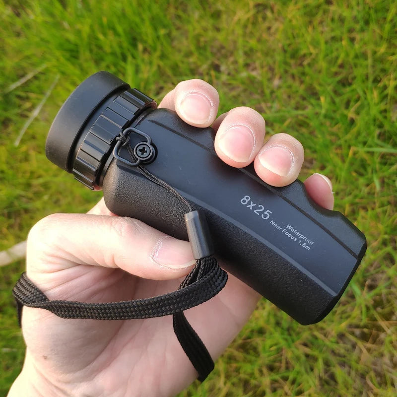 Powerful Mini 8X25 10X25 Monocular Telescope, HD Portable, IPX7 Waterproof, Compact for Outdoors