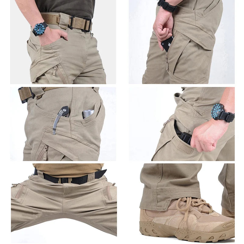 REFIRE GEAR IX9 Tactical Cargo Pants - 9-Pocket Stretch Cotton Trousers for NZ Hunting Expeditions
