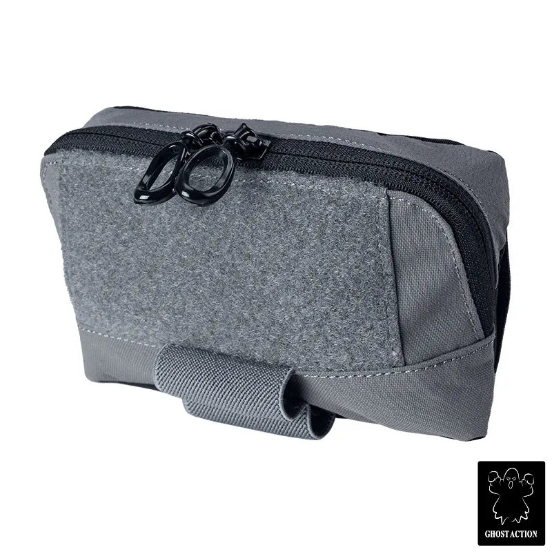 GHOST ACTION Tactical Admin Pouch – MOLLE Dual-Zipper EDC Utility Pouch