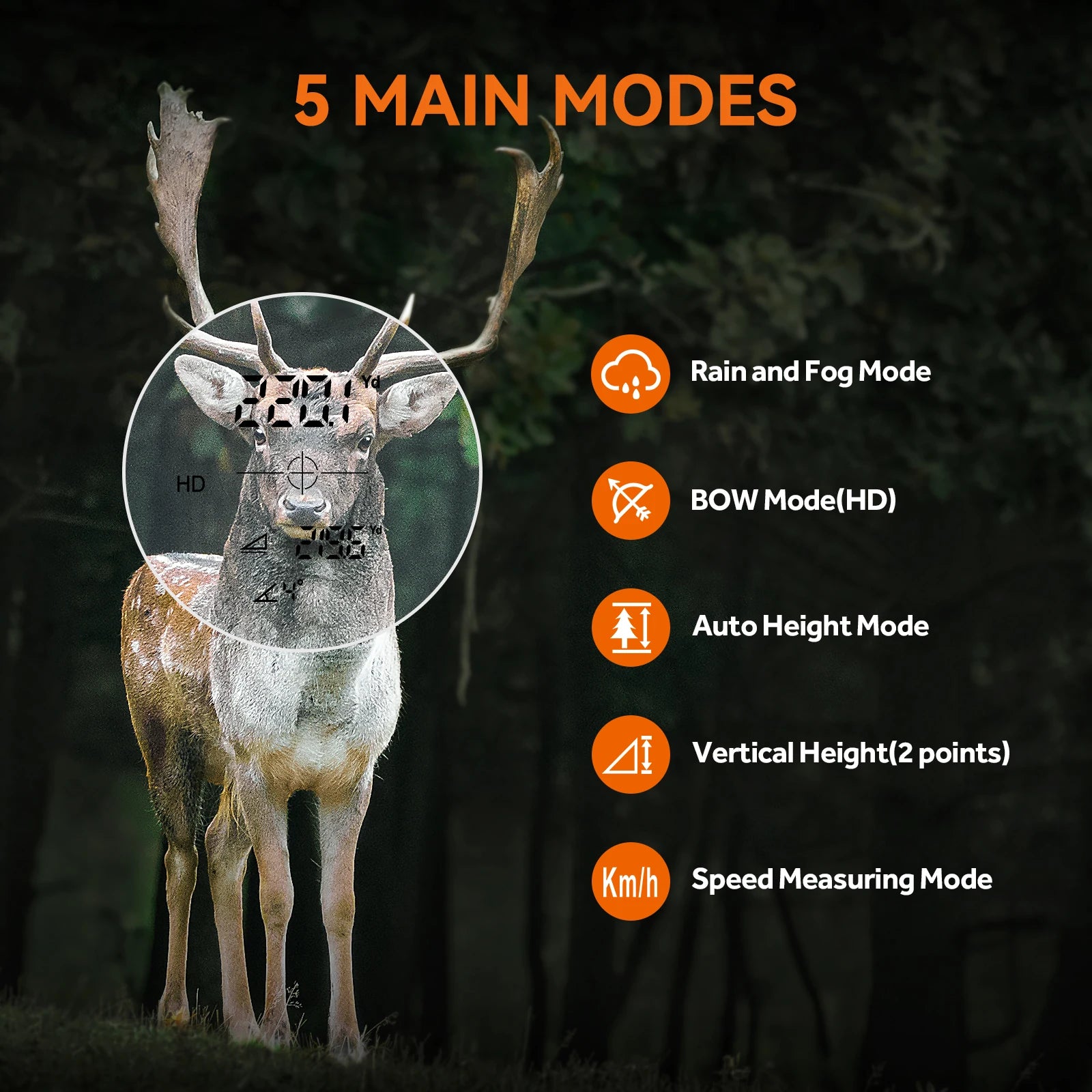 MILESEEY PF2E 600m Hunting Laser Rangefinder – Rain & Fog Mode