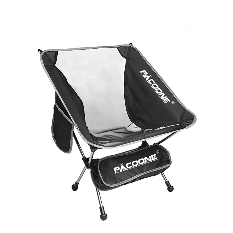 PACOONE Portable Folding Moon Chair Ultralight Aluminum for Camping and Travel