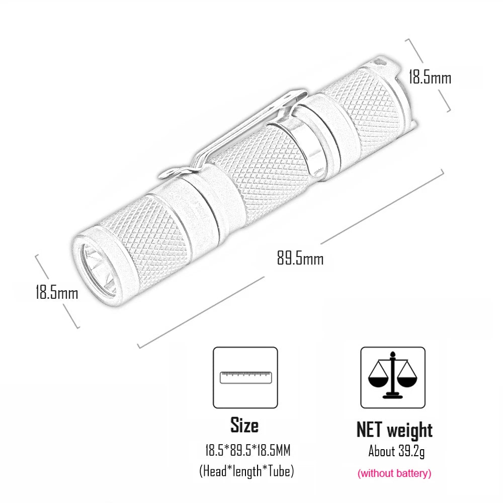 LUMINTOP TOOL AA 3.0 Titanium Flashlight – 900 Lumen Rechargeable EDC Torch for Outdoor Use