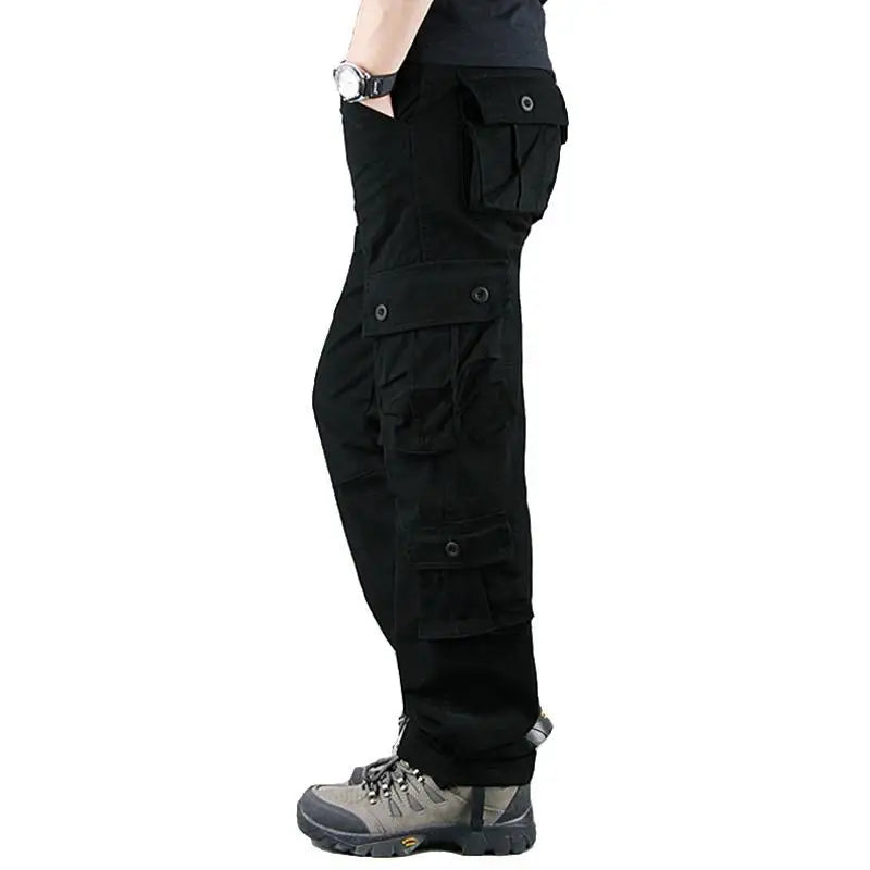 Men’s Tactical Camouflage Overalls – Multi-Pocket Cotton Cargo Work Pants for Fishing and Hunting