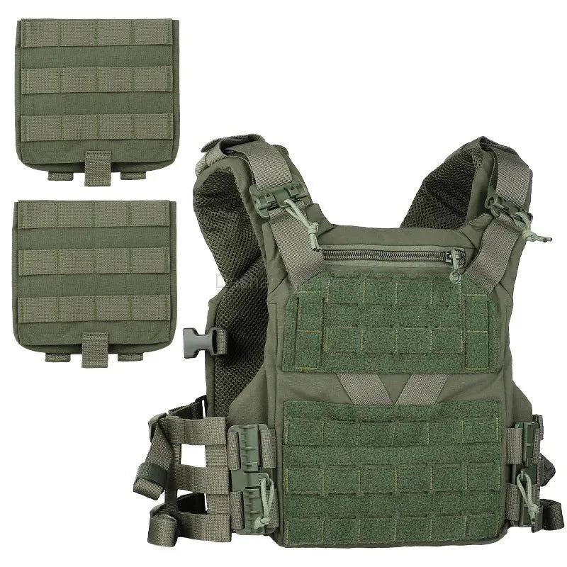 Outdoor Tactical Hunting Vest – K19 MOLLE Plate Carrier with Quick Release, Combat Training