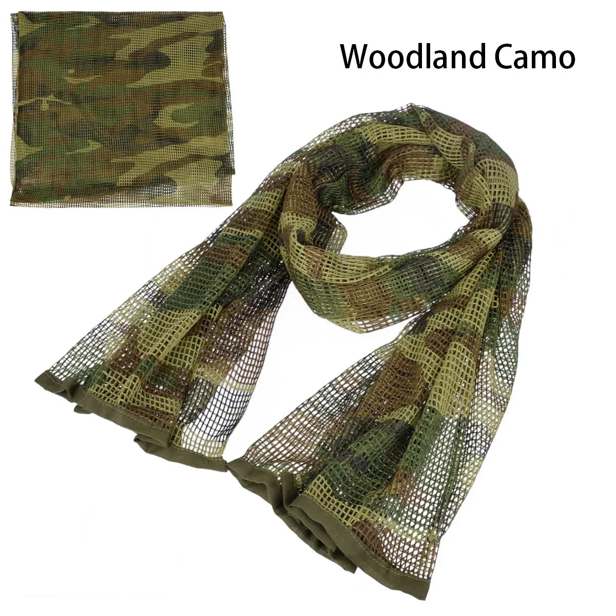 Camouflage Tactical Mesh Scarf – Camo Scarf for Hunting, Shooting & Outdoor Activities
